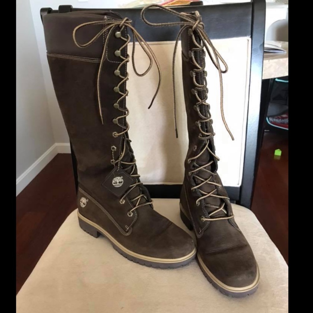Timberland classic tall lace up boots